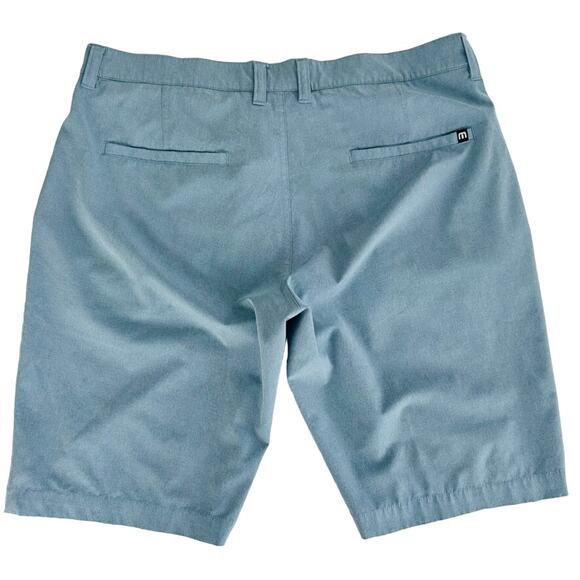 Travis Mathew Beck Golf Shorts Size 34 Light Blue 9.5" Inseam Casual Golf Beach - Picture 5 of 6